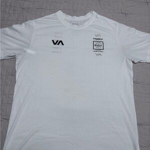 RVCA White Short Sleeve Tees Classic Crew Neck